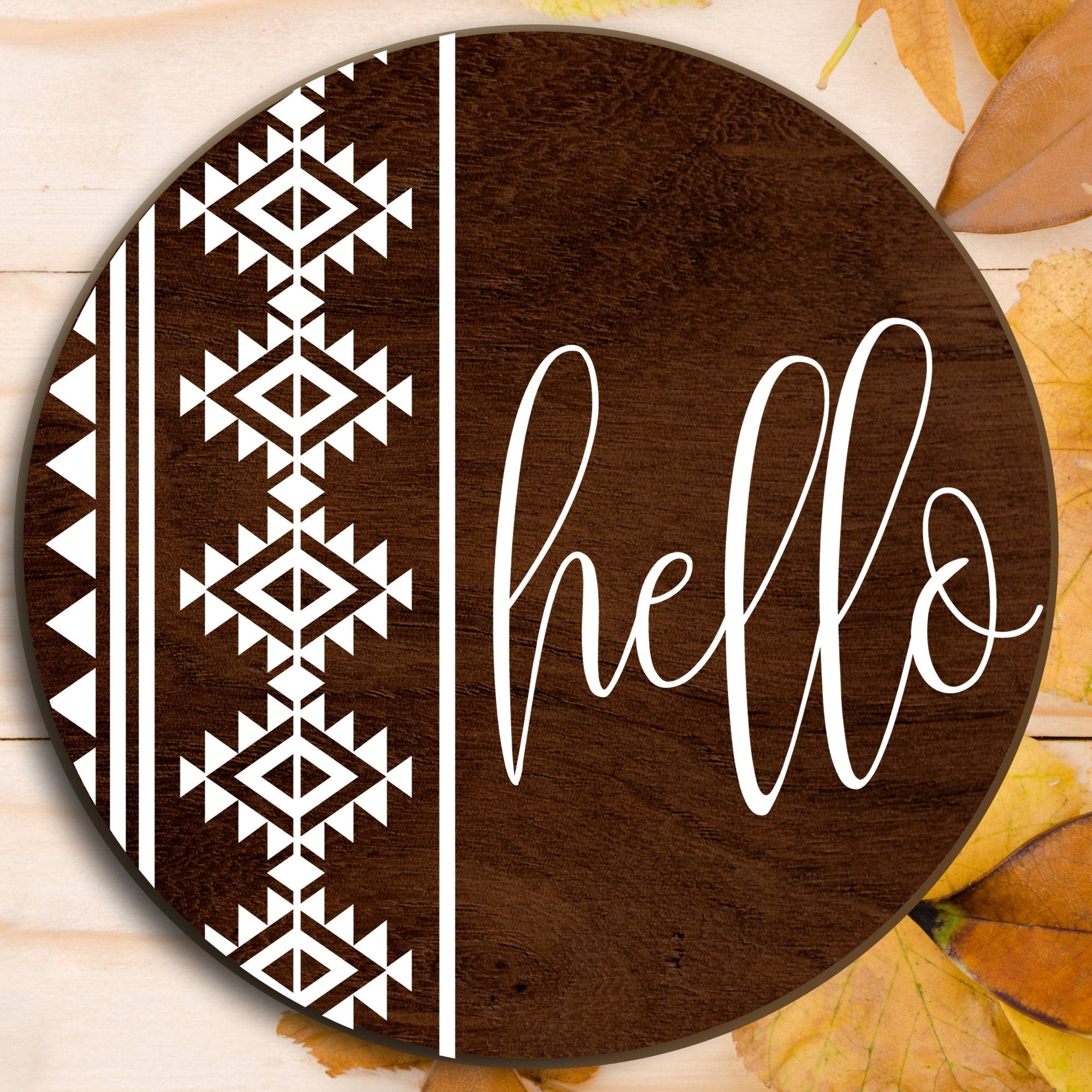 Boho Hello Front Door Decor, Welcome To Our Home Door Hanger, Handmade Home Decor, Housewarming Gift, Custom Door Sign