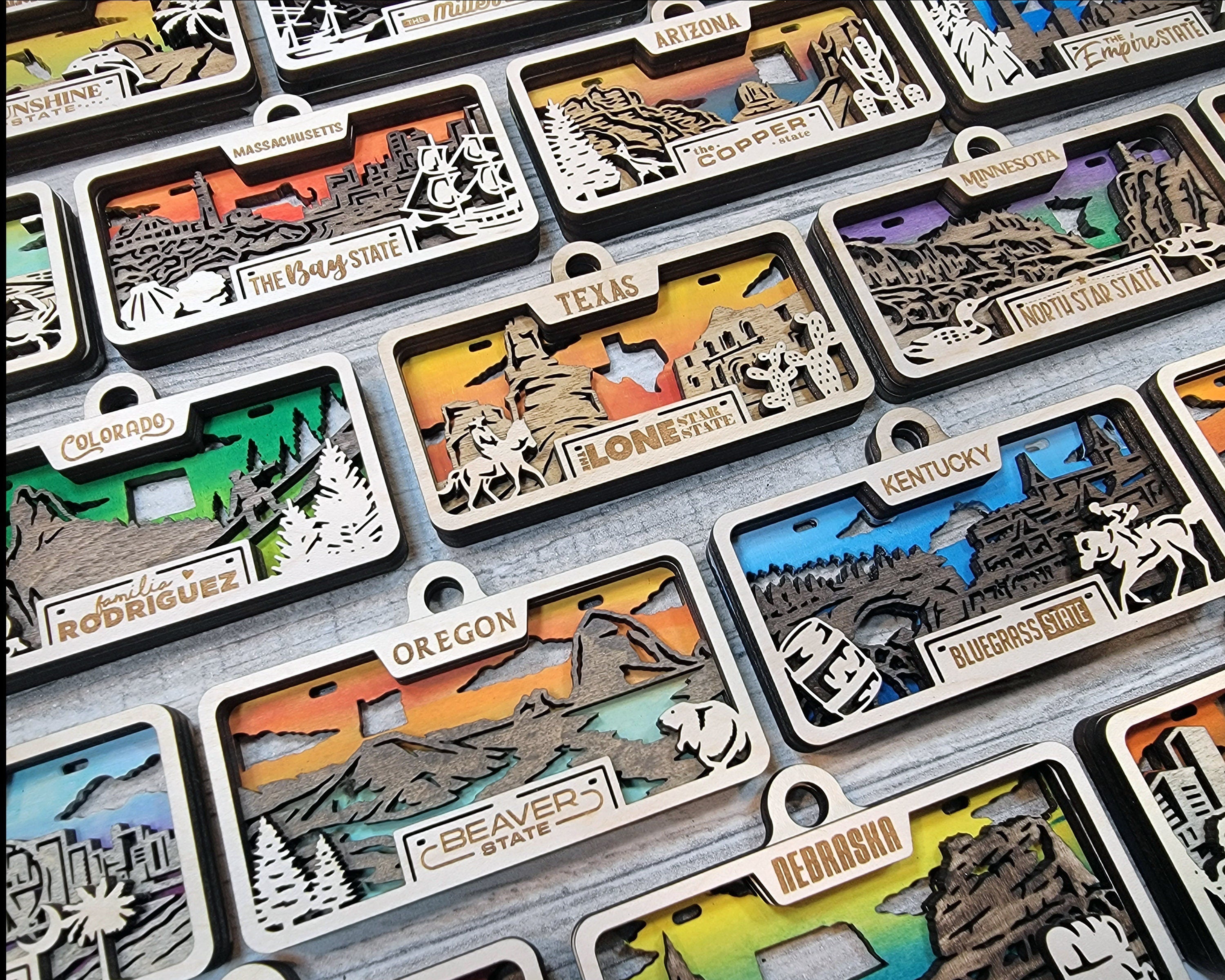 Display Your Pride With Our Personalized State License Frame Wall Hanging for Your Home Customized Wall Decoration/Gift, Handmade Home Decor