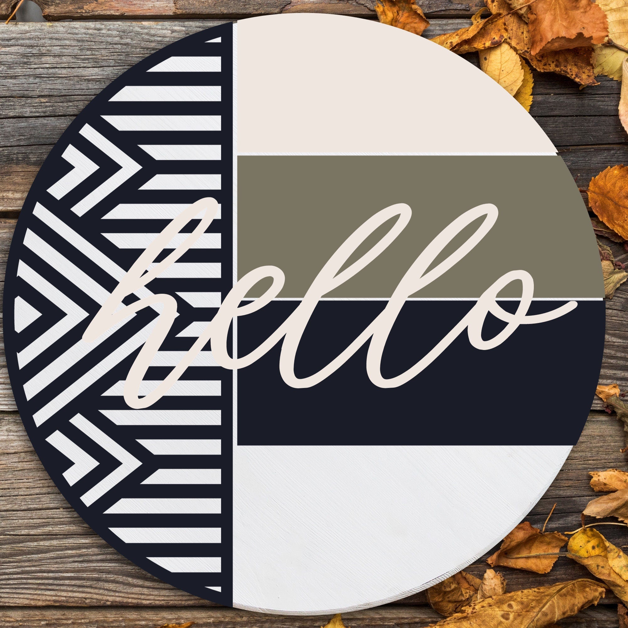 Boho Hello Front Door Decor, Welcome To Our Home Door Hanger, Handmade Home Decor, Housewarming Gift, Custom Door Sign