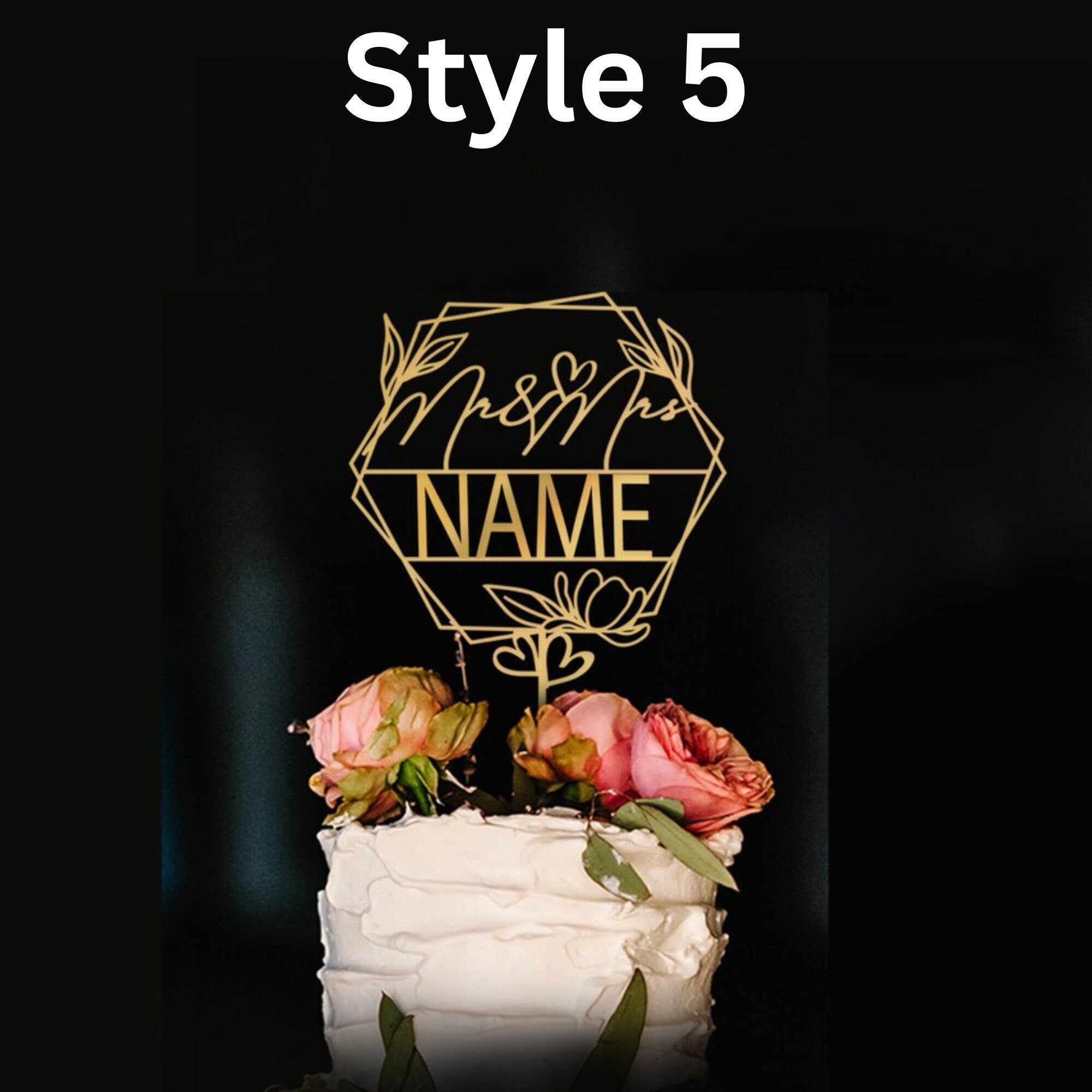 Rustic Wedding Cake Topper, Gold Mr Mrs Cake Topper, Personalized Anniversary Cake Topper, Custom Wedding Cake Topper, Wedding Cake Topper