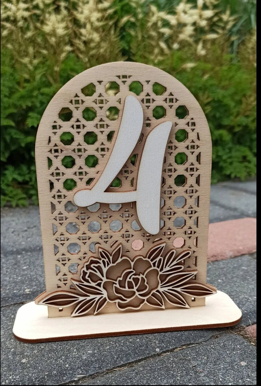 3D Wooden Set of Wedding Table Numbers with Stand Holders, Rustic Wedding Barn Table Decor, Wedding Signage