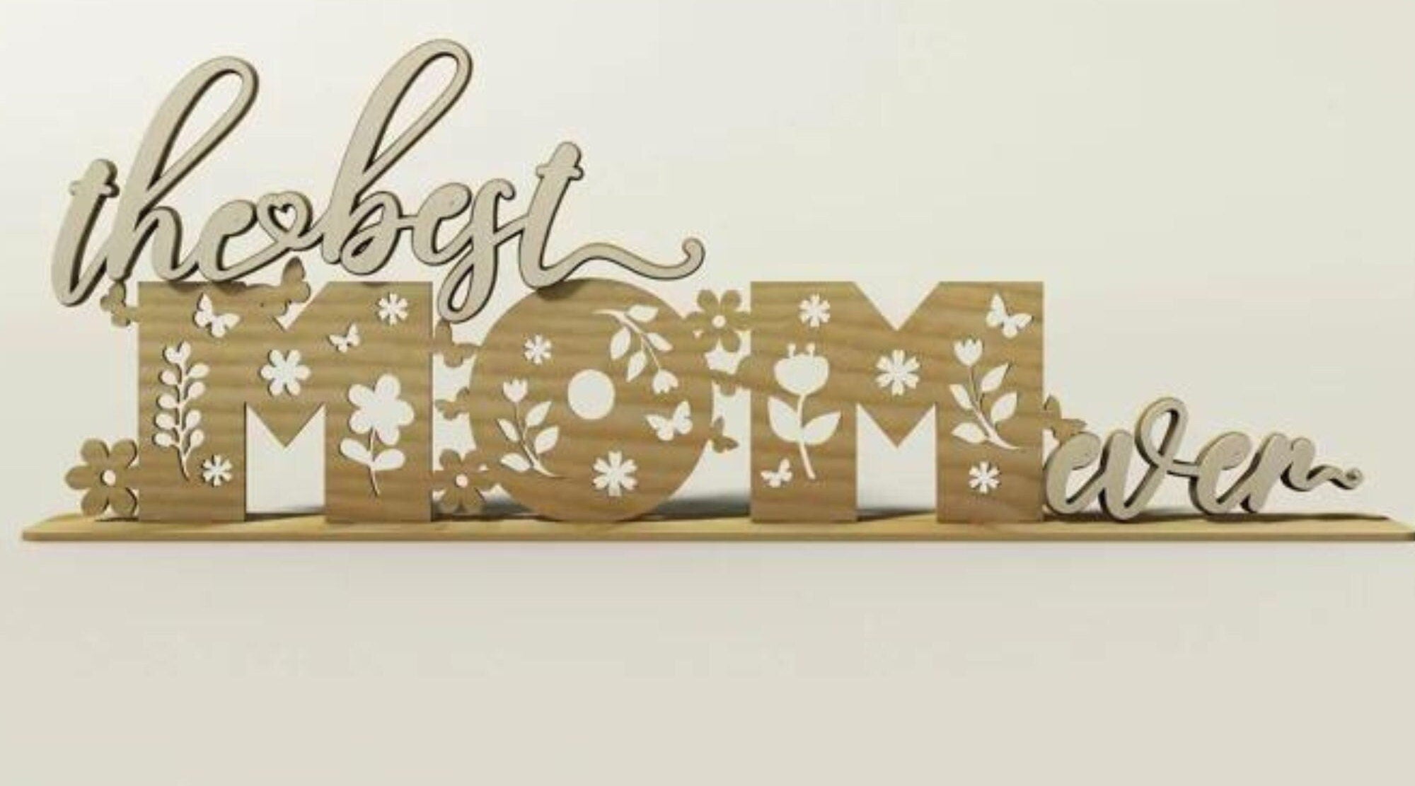 3D Laser Engraved The Best Mom Ever Mothers Day Gift With Stand, Gift For Mom, Mom Birthday Gift, New Mom Gift, Mother In Law Gift