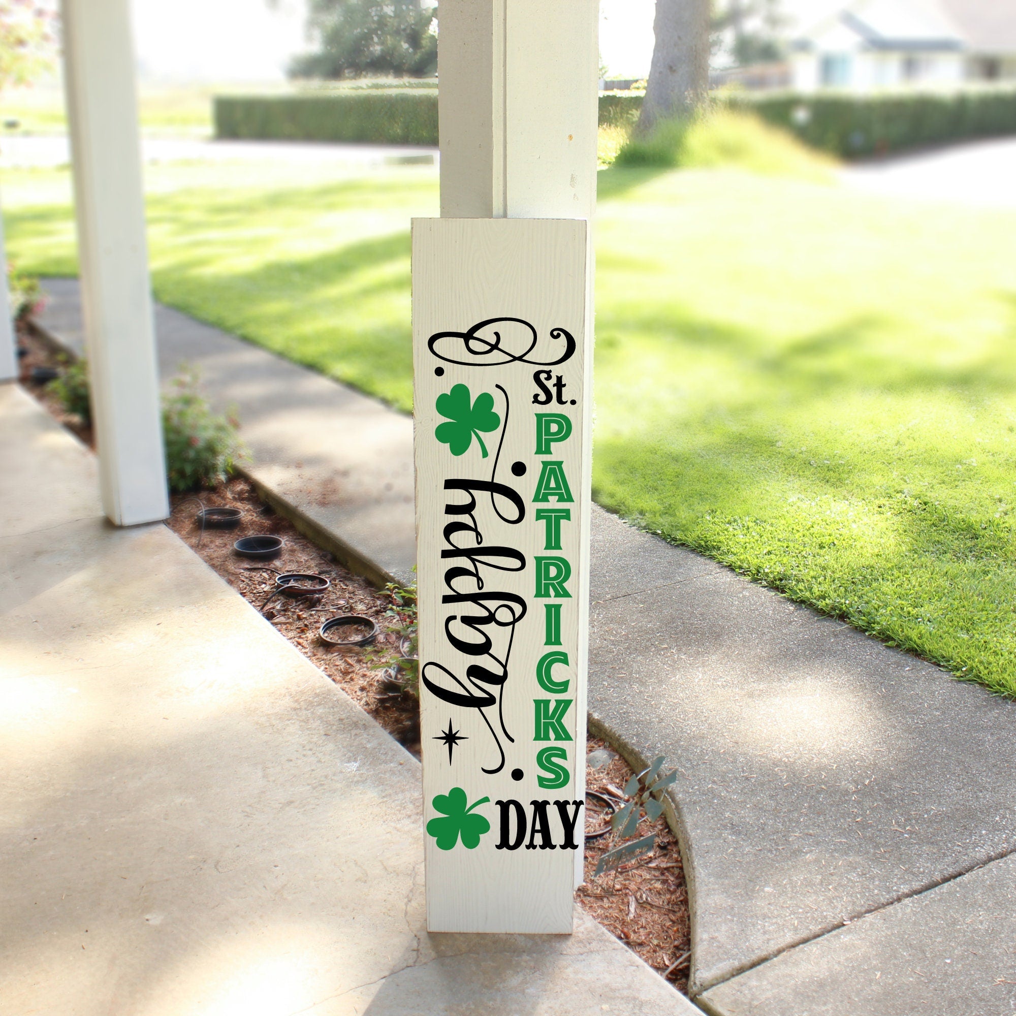 St. Patricks Day Holiday Outdoor Framed Porch Leaner, St Patricks Day Decor, Front Porch Sign, Porch Leaner, New Home Gift, Patio Decor