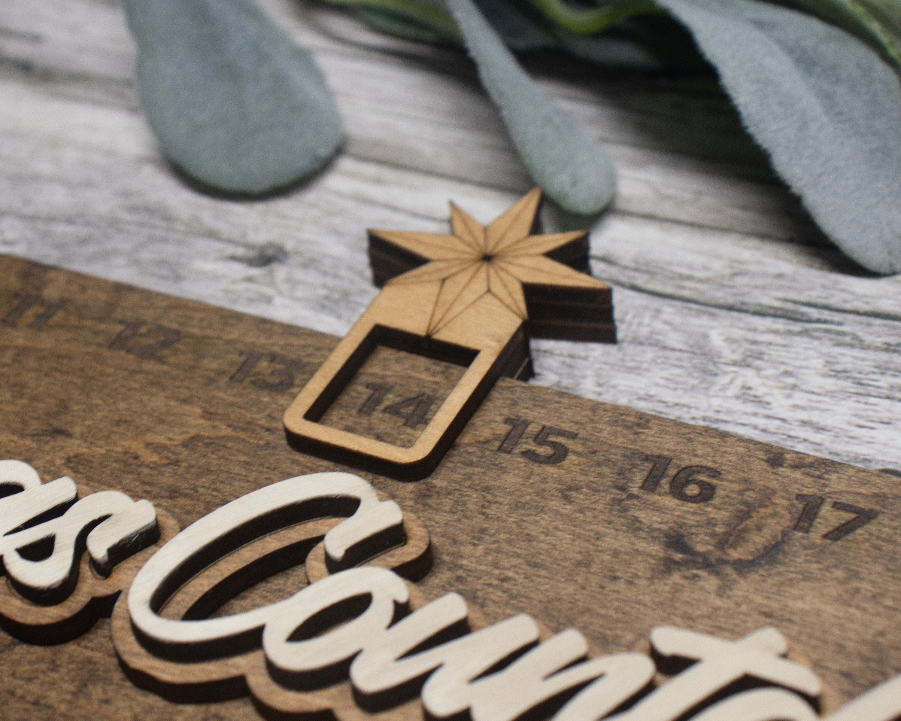 Christmas Countdown Nativity Scene with Movable Icon, Advent Calendar For Kids and Adults, Christian Advent Calendar, Family Calendar