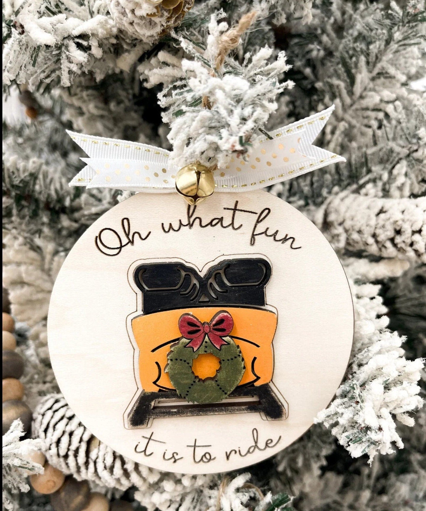 Funny Wooden Handmade Christmas Tree Ornaments, Family Retro Christmas Ornaments, Christmas Decorations