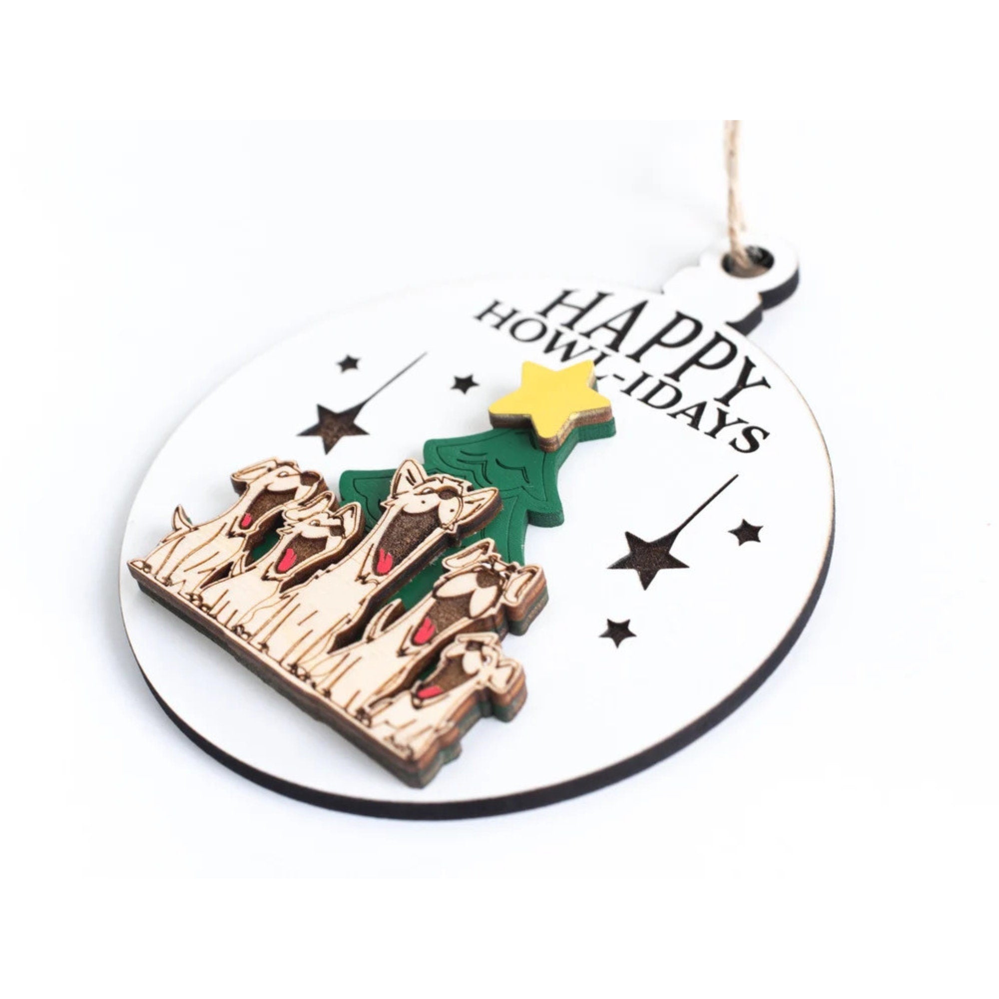 3D Funny Wooden Dog Meme Christmas Ornaments, Handmade Christmas Tree Dog Ornaments, Funny Unique Ornaments