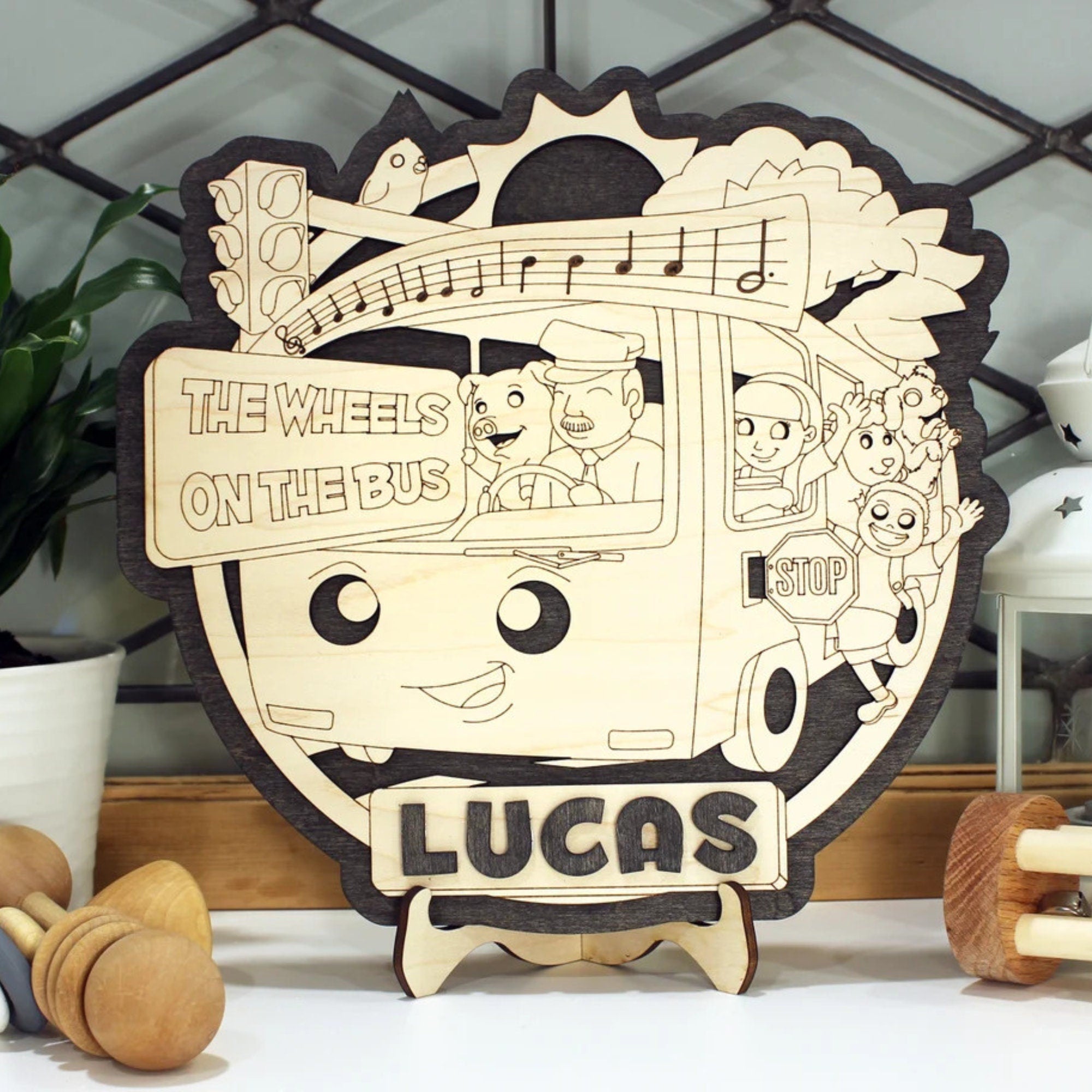 3D Engraved Nursery Name Sign, Custom Baby Name Sign, Nursery Name Sign Boy or Girl, Baby Shower Gift,  Wooden Name Sign Nursery Decor