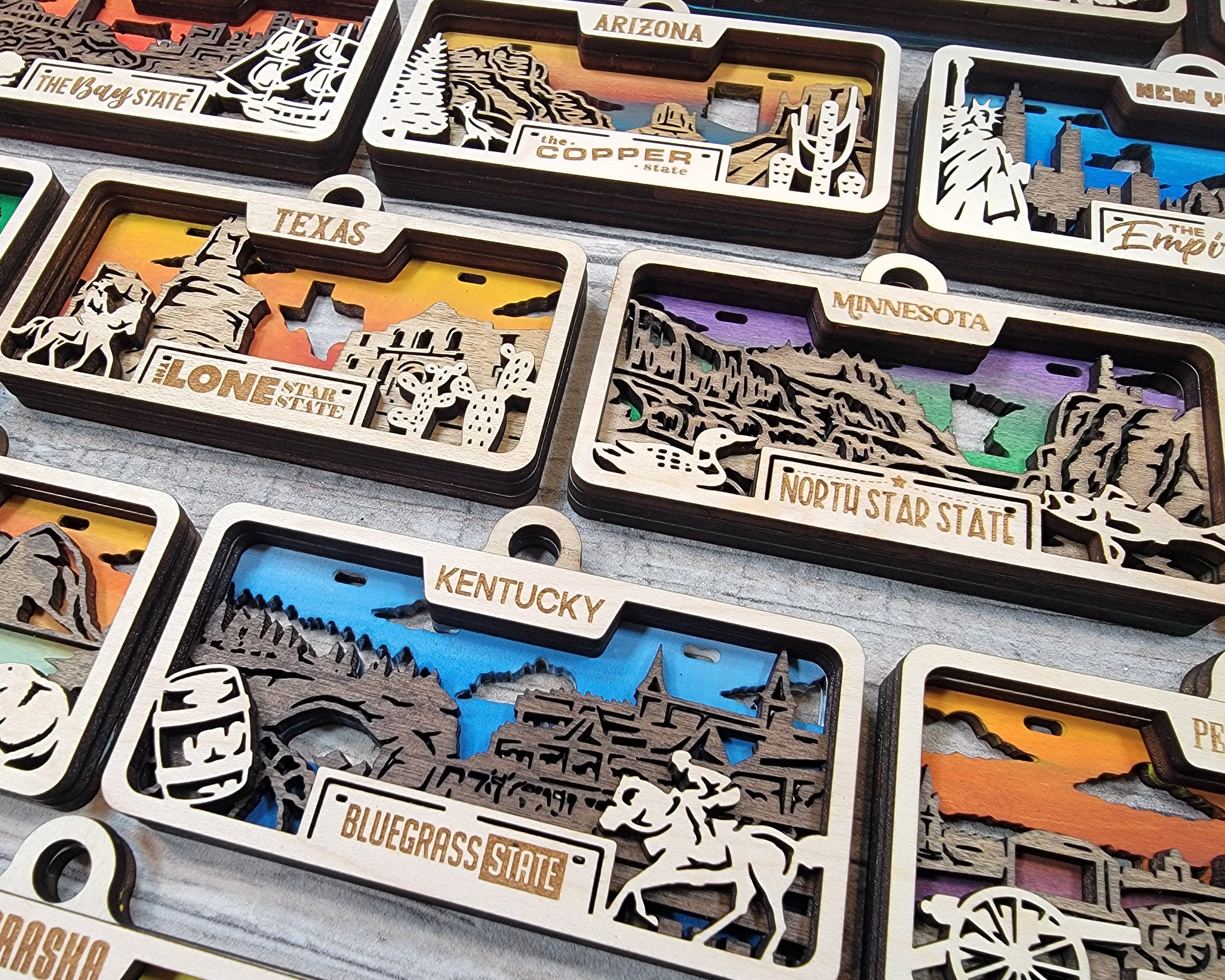 Display Your Pride With Our Personalized State License Frame Wall Hanging for Your Home Customized Wall Decoration/Gift, Handmade Home Decor