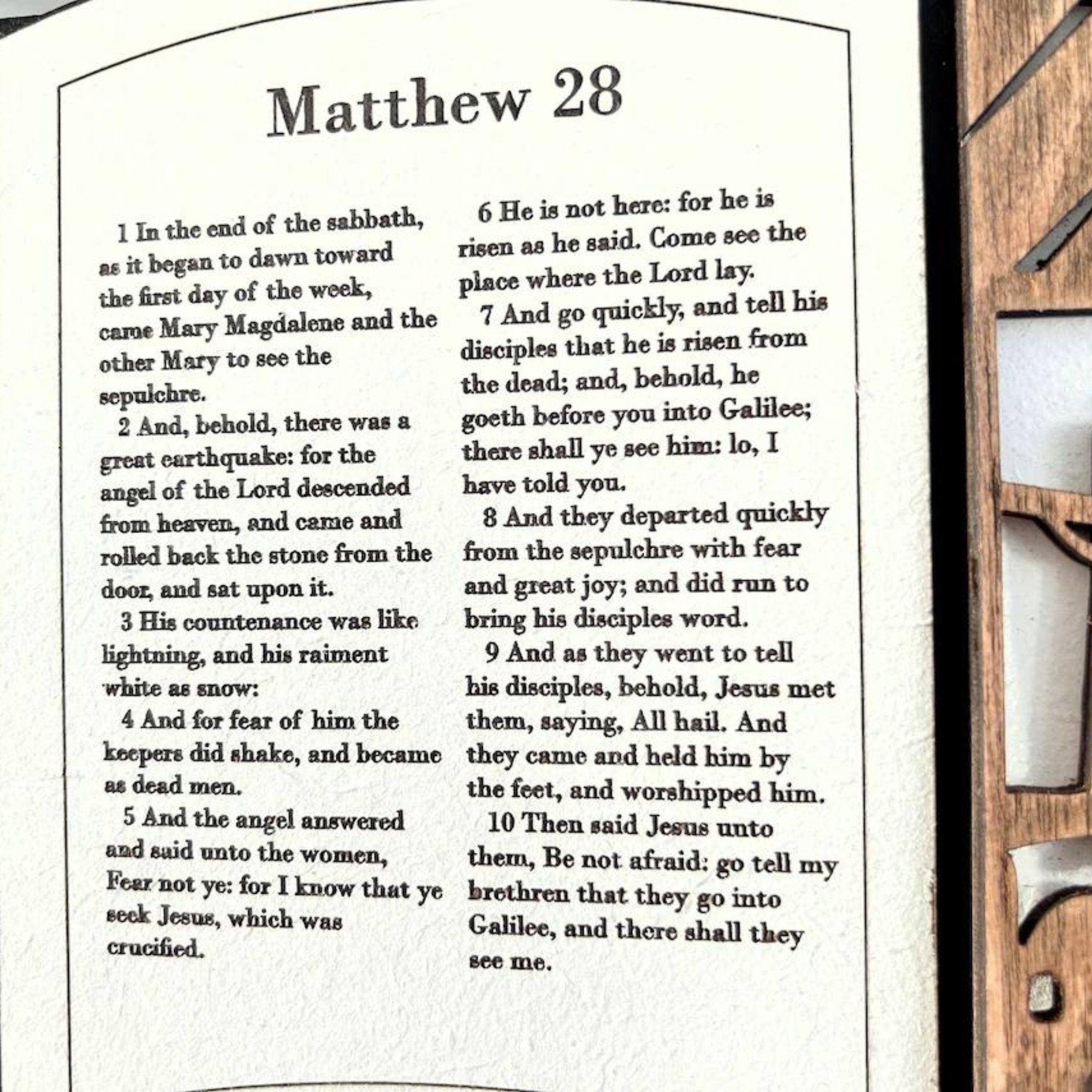 3D Wooden Handmade Easter Scene Shelf Sitter Bible Scriptures Display, Easter Decor Christian Gifts, Religious Bible Verses,