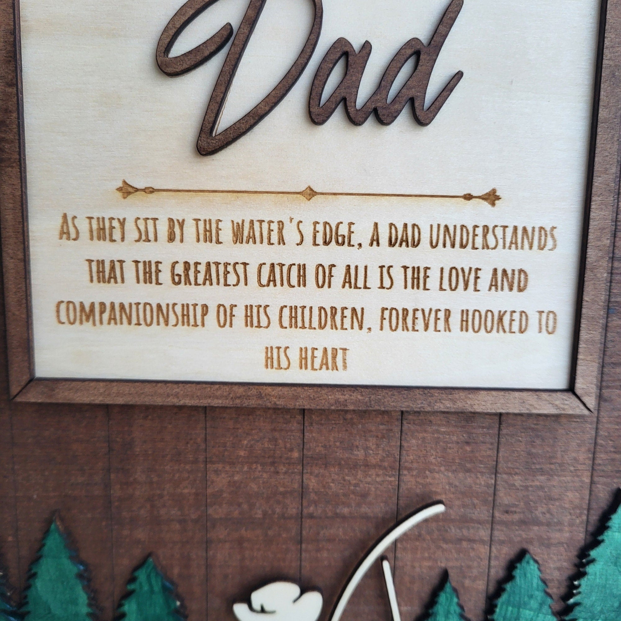 Personalized Fathers Day Gift For Dad From Son/Daughter, Wooden Picture Frame Dad Gifts, Gift for Husband, Grandpa Gift