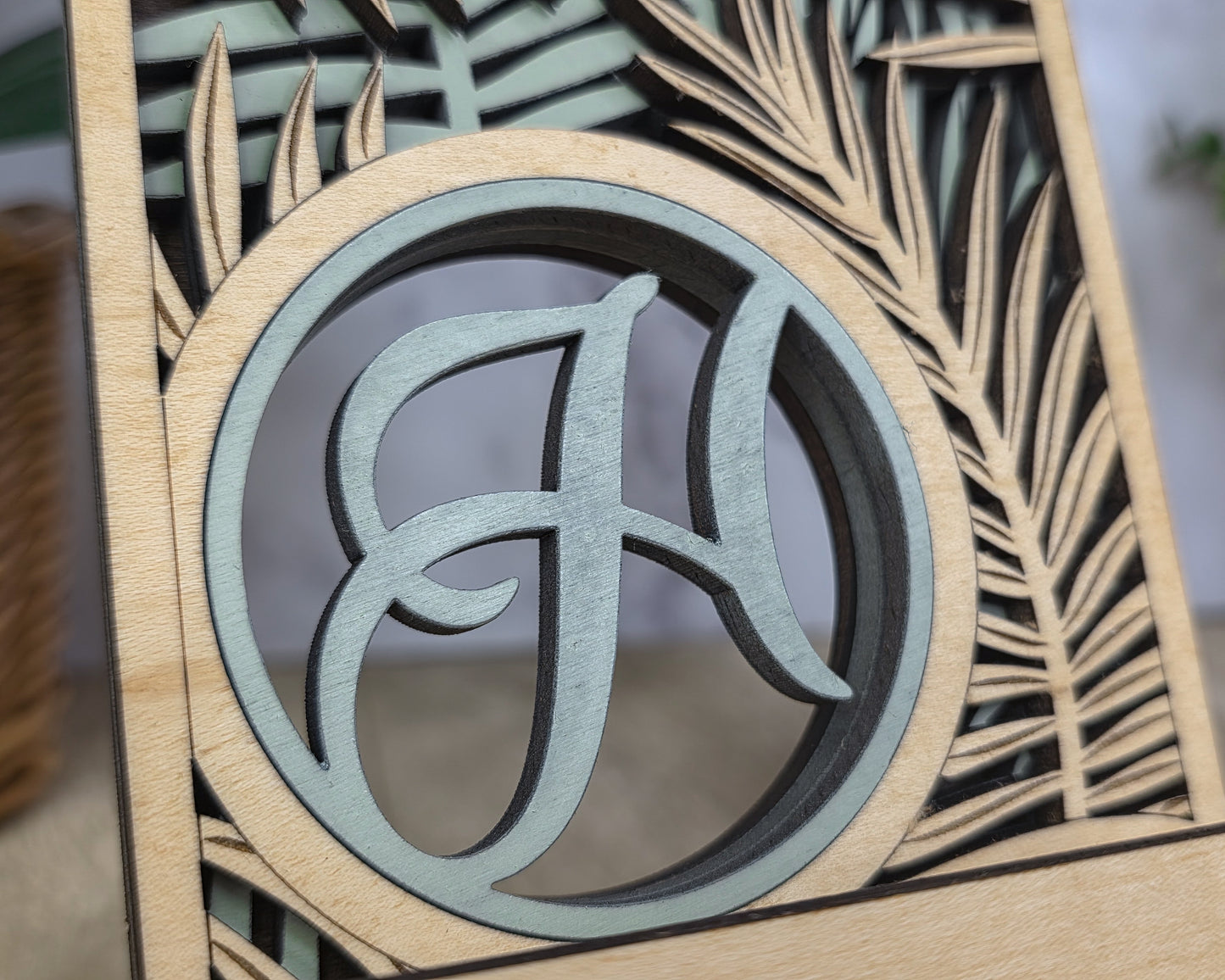 Personalized Laser-Cut Wooden Phone Stand