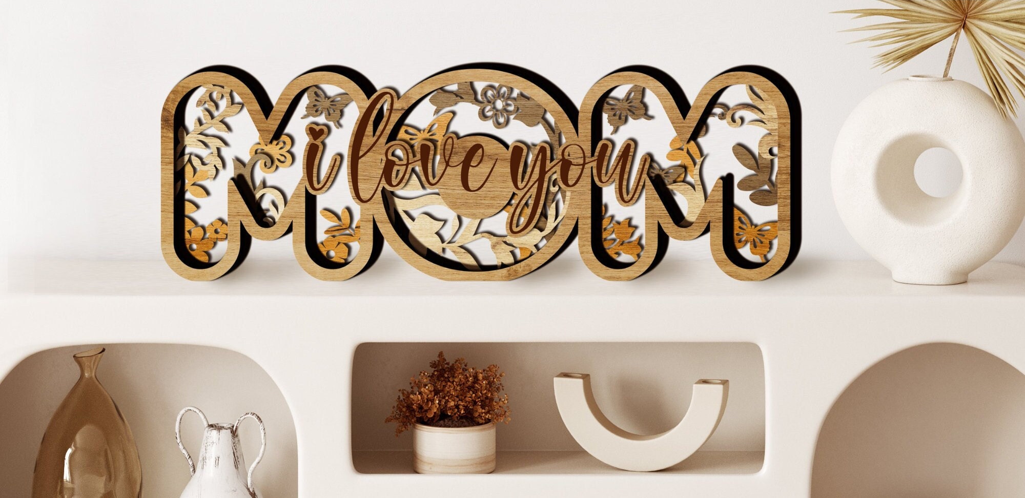 Custom 3D Laser Engraved Mother's Day Gift from Daughter Display - Ideal Mother-in-Law Gift for First Mother's Day