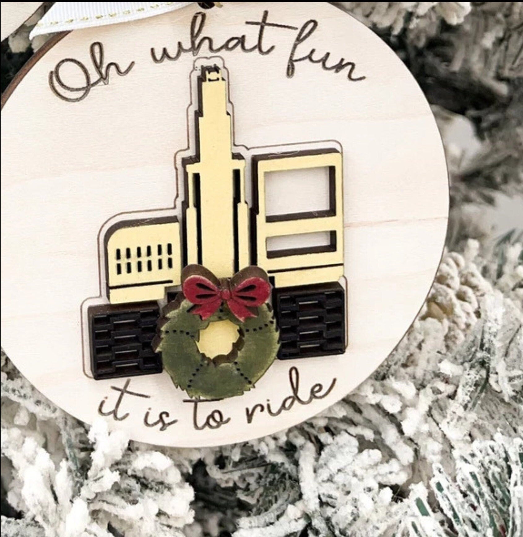 Funny Wooden Handmade Christmas Tree Ornaments, Family Retro Christmas Ornaments, Christmas Decorations