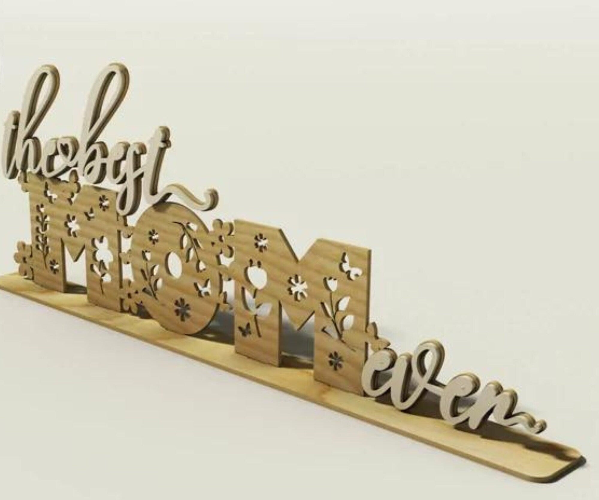 3D Laser Engraved The Best Mom Ever Mothers Day Gift With Stand, Gift For Mom, Mom Birthday Gift, New Mom Gift, Mother In Law Gift