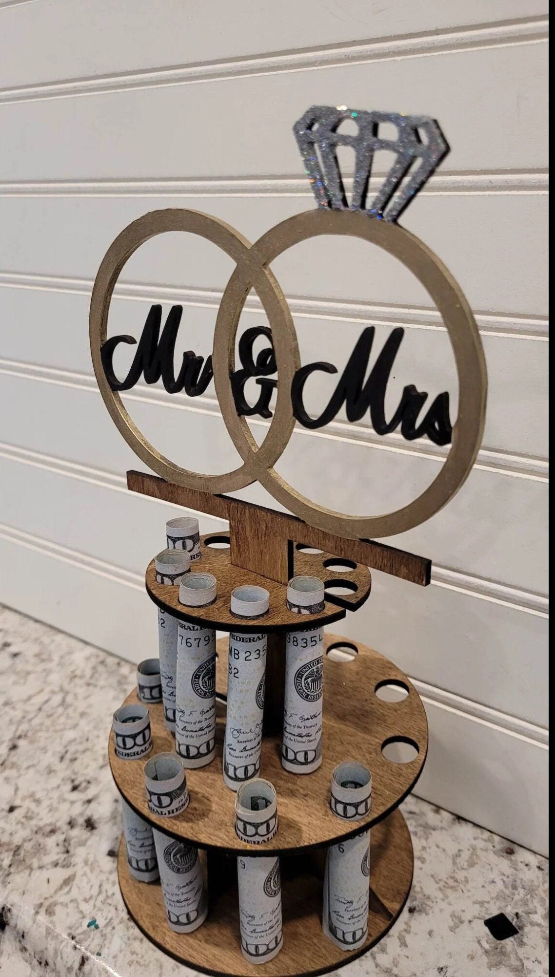 Custom Wedding Mr. and Mrs. Tree Money Holder Wedding Decor Gifts and Favors, Wedding Signage