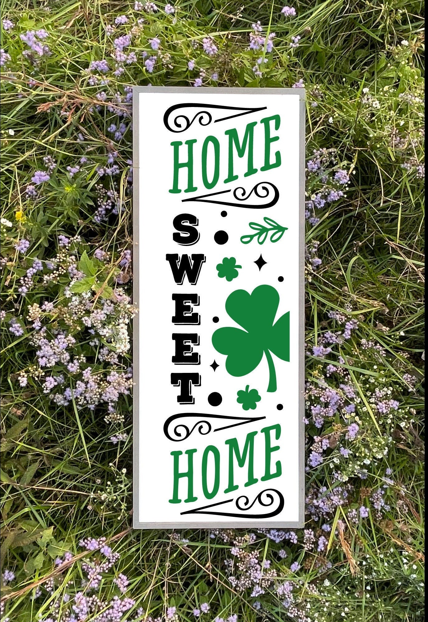 St. Patrick's Day Home Sweet Home Front Door Sign, Welcome Sign For Front Porch, Yard Sign, Front Porch Sign