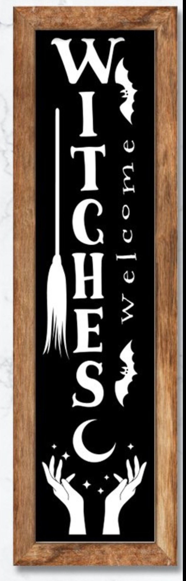 Welcome Halloween Porch Leaner, Outdoor Porch Sign, Front Porch Door Decor, Halloween Sign, Handmade Home Decor for the Holidays, Witches