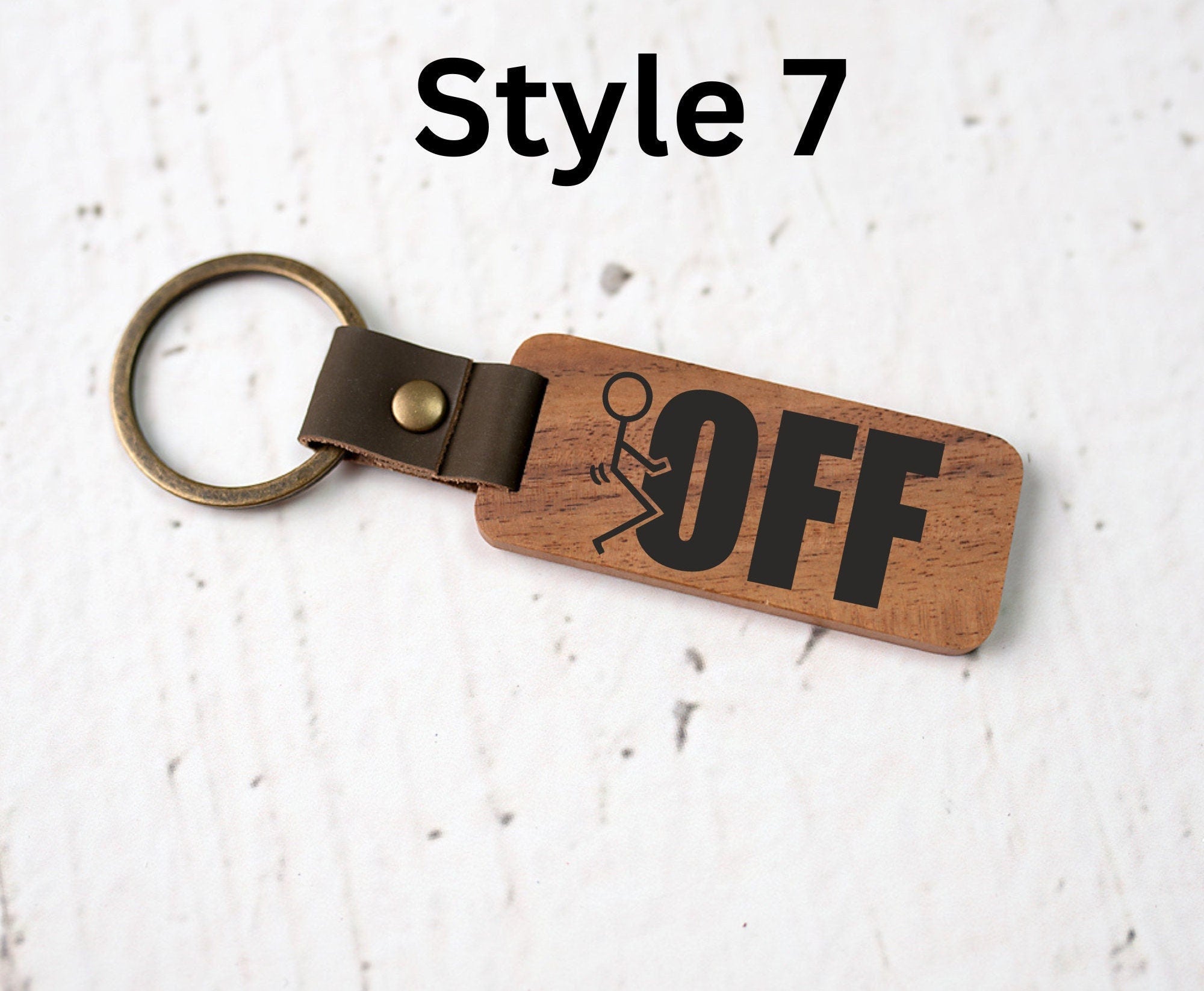 Funny Engraved Wooden Keychains, One Piece Car Keychains, Keychain For Men and Women, Father in Law Gift, Custom Wooden Keychains
