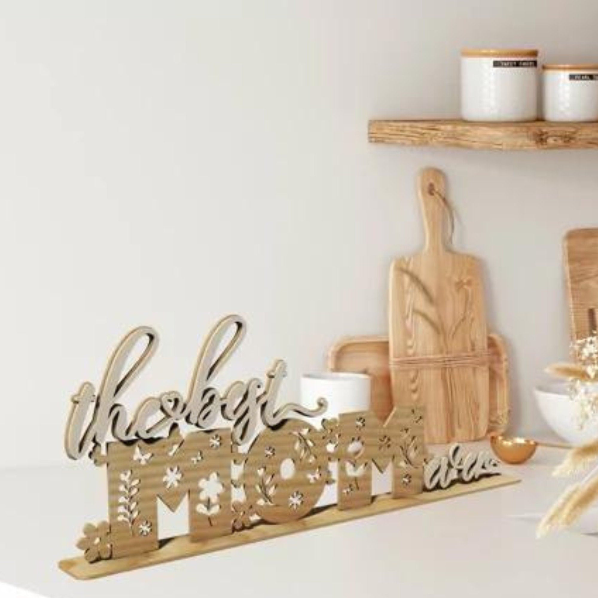 3D Laser Engraved The Best Mom Ever Mothers Day Gift With Stand, Gift For Mom, Mom Birthday Gift, New Mom Gift, Mother In Law Gift