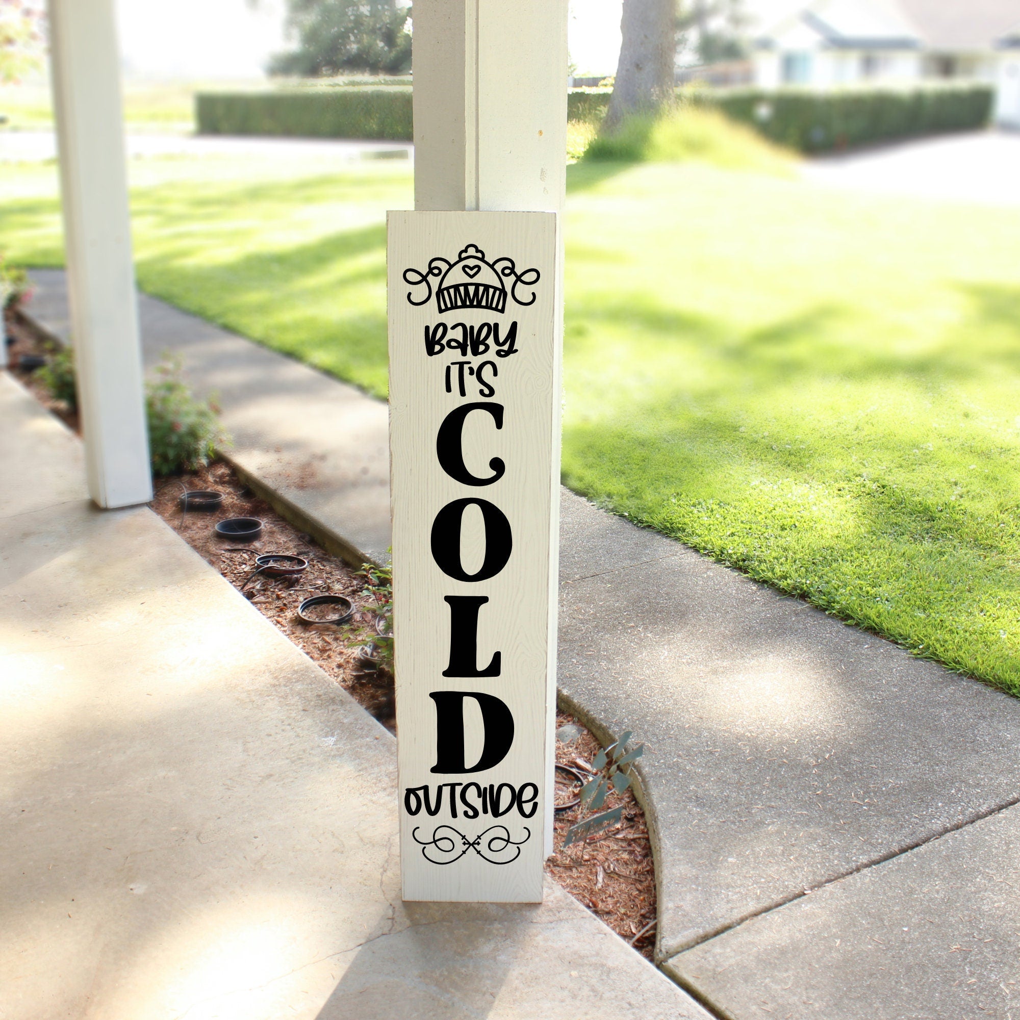 Baby It's Cold Outside Christmas Porch Sign, Porch Leaner, Christmas Decoration, Fall Porch Sign, Christmas Door Sign