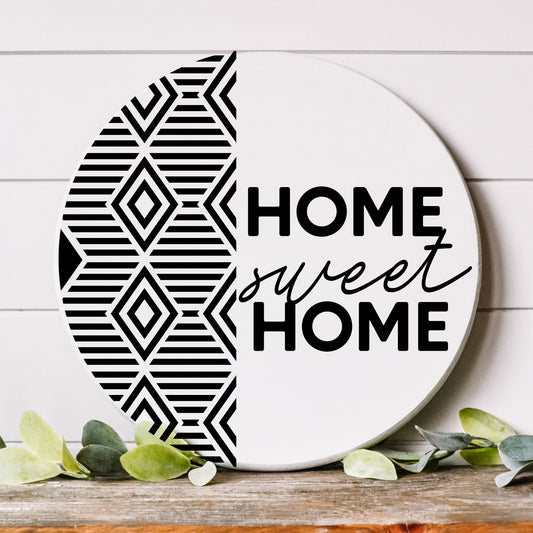 Boho Home Sweet Home Front Door Decor, Welcome To Our Home Door Hanger, Handmade Home Decor, Housewarming Gift, Custom Door Sign