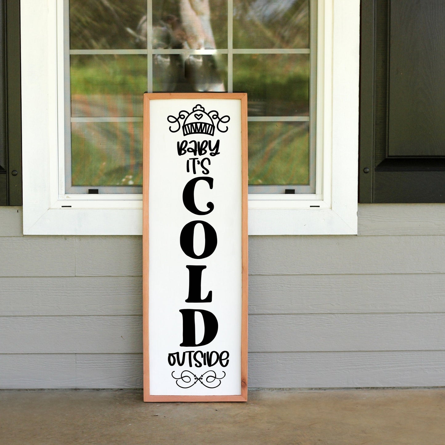 Baby It's Cold Outside Christmas Porch Sign, Porch Leaner, Christmas Decoration, Fall Porch Sign, Christmas Door Sign