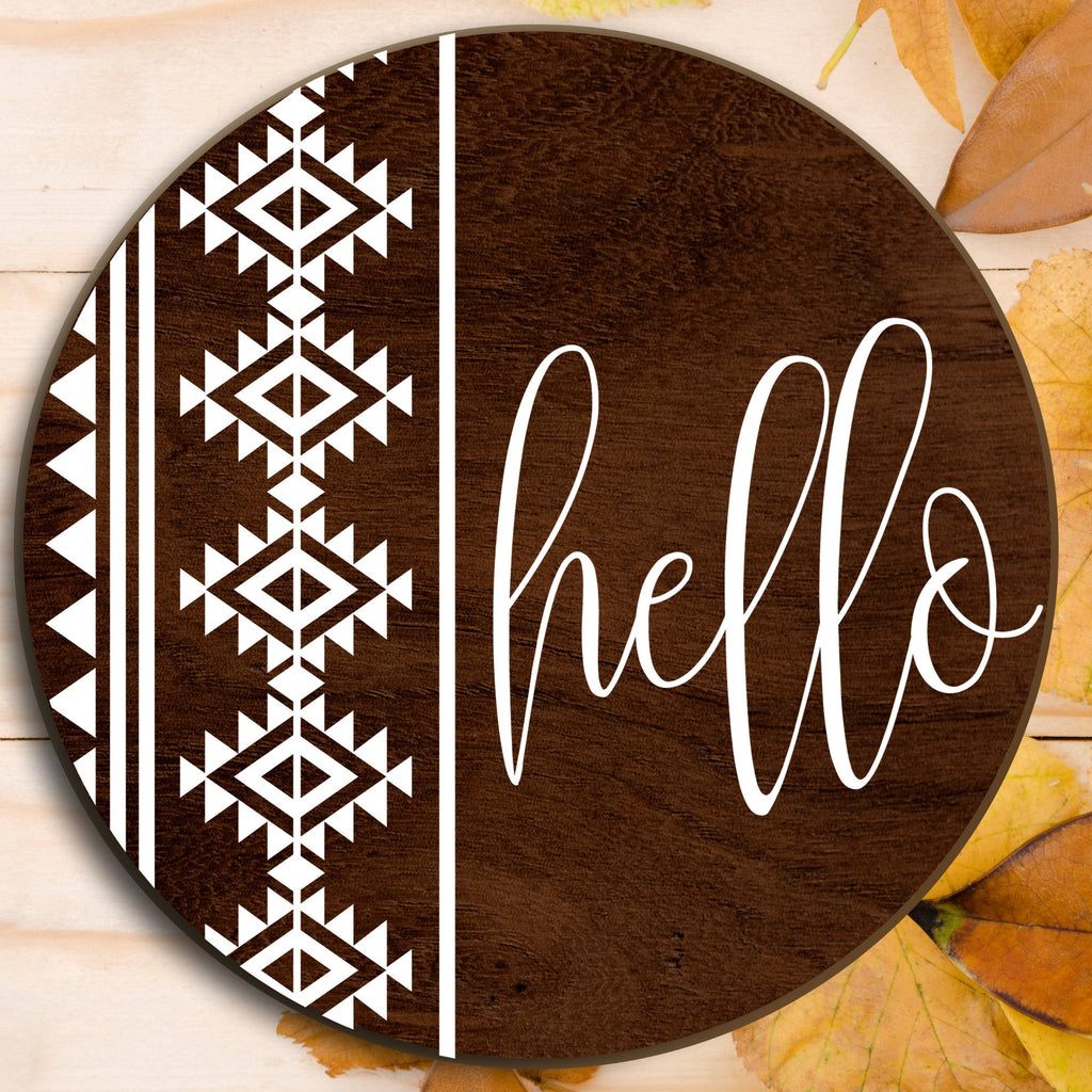 Boho Hello Front Door Decor, Welcome To Our Home Door Hanger, Handmade Home Decor, Housewarming Gift, Custom Door Sign