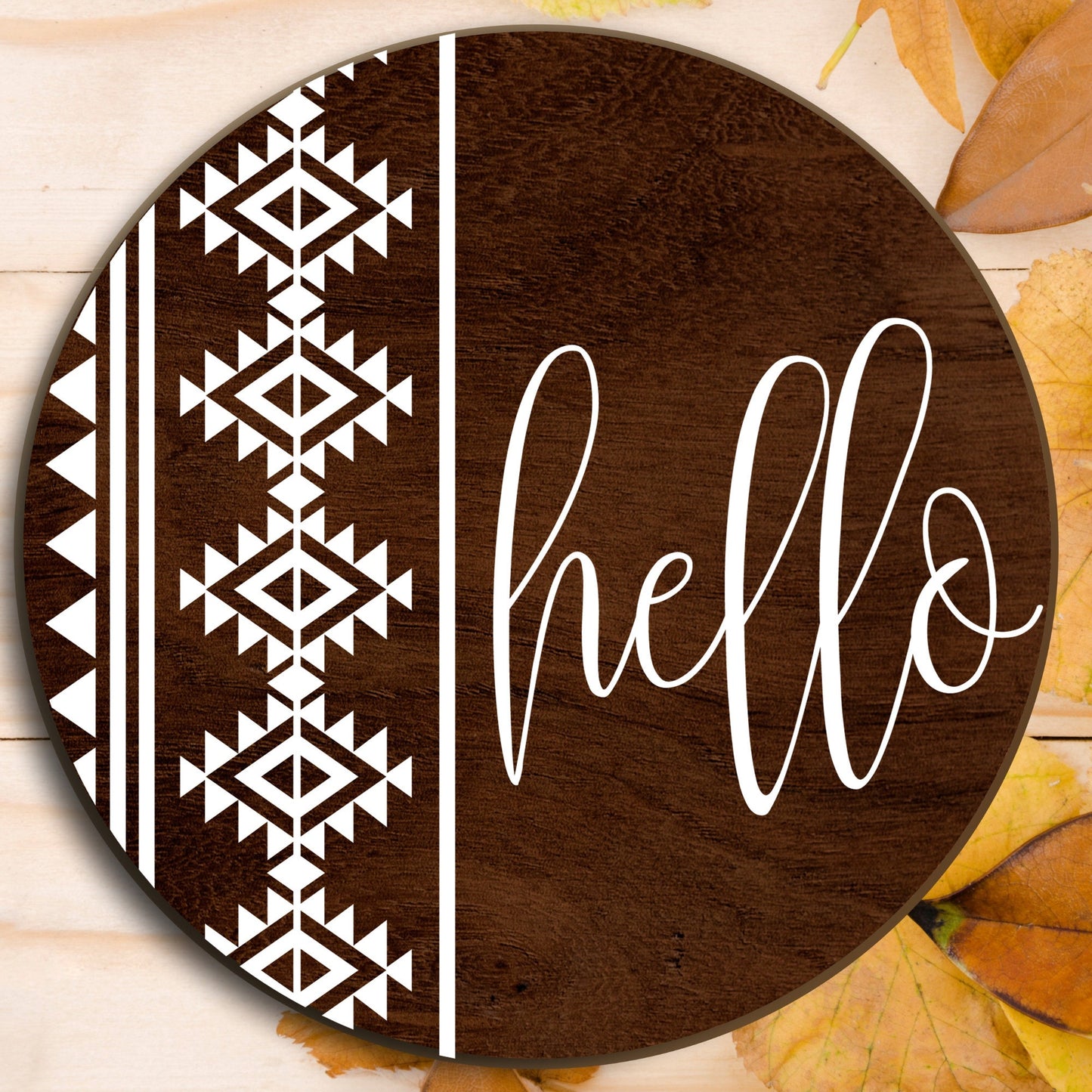 Boho Hello Front Door Decor, Welcome To Our Home Door Hanger, Handmade Home Decor, Housewarming Gift, Custom Door Sign