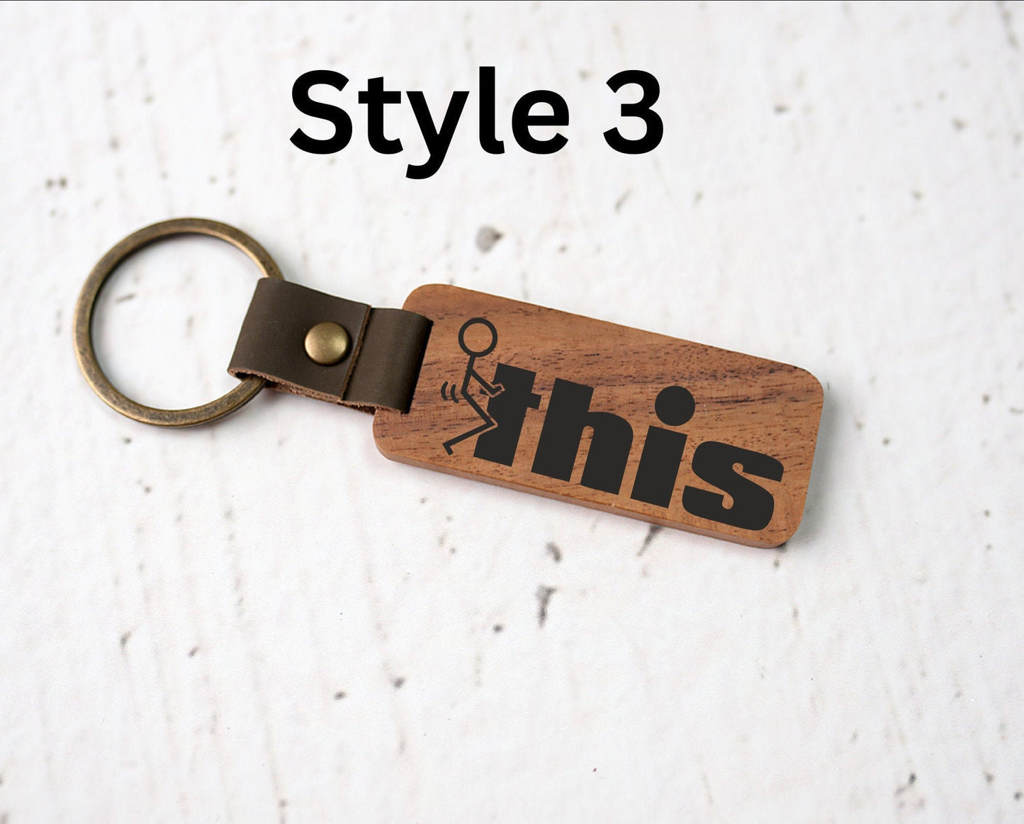 Funny Engraved Wooden Keychains, One Piece Car Keychains, Keychain For Men and Women, Father in Law Gift, Custom Wooden Keychains