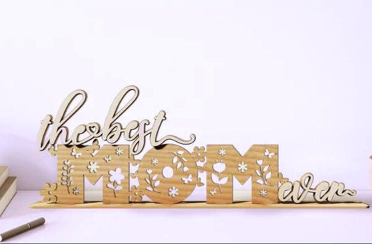 3D Laser Engraved The Best Mom Ever Mothers Day Gift With Stand, Gift For Mom, Mom Birthday Gift, New Mom Gift, Mother In Law Gift