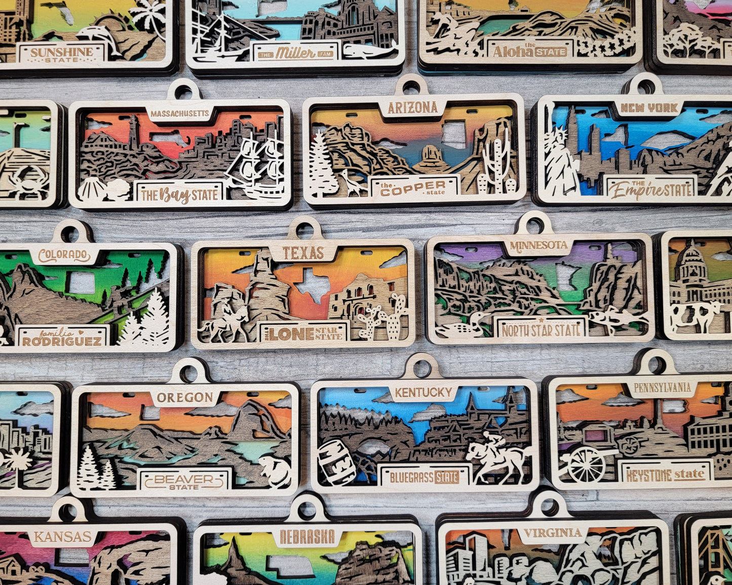 Display Your Pride With Our Personalized State License Frame Wall Hanging for Your Home Customized Wall Decoration/Gift, Handmade Home Decor