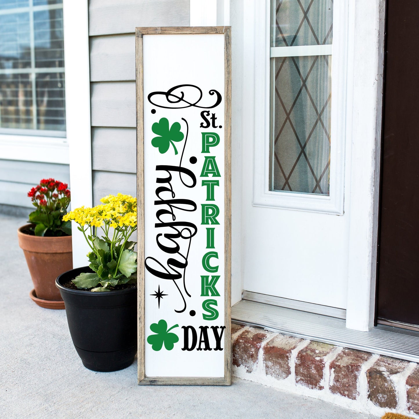 St. Patricks Day Holiday Outdoor Framed Porch Leaner, St Patricks Day Decor, Front Porch Sign, Porch Leaner, New Home Gift, Patio Decor