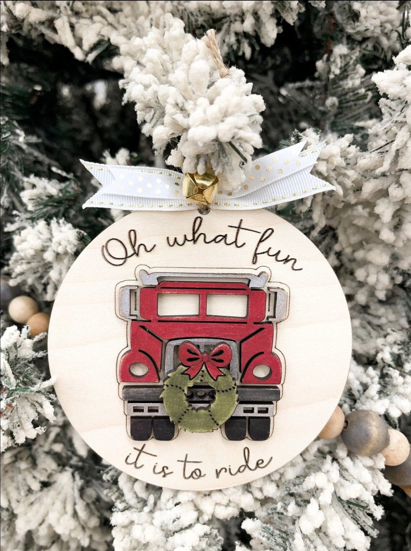 Funny Wooden Handmade Christmas Tree Ornaments, Family Retro Christmas Ornaments, Christmas Decorations