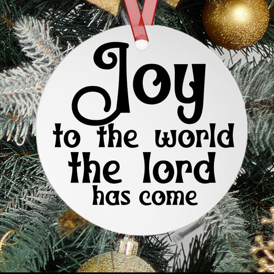 Joy To The World Laser Engraved Ceramic Christmas Ornament, New Home Ornament, Family Ornament, Couples Ornament,