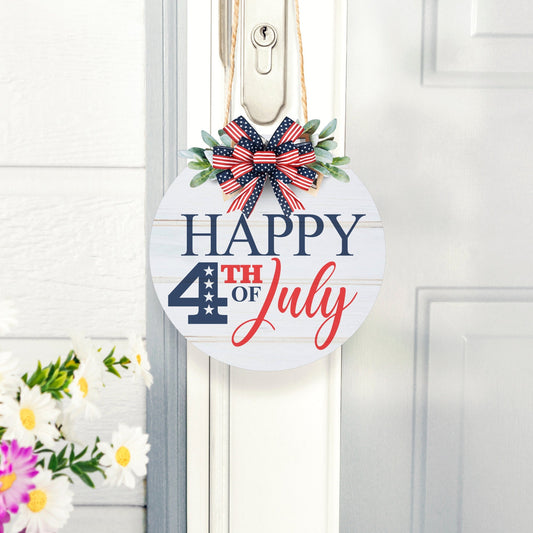 Custom Made 4th of July Wooden Sign, Front Porch Decor, Holiday Sign, Holiday Decor, Door Hanger, Patriotic, Red White and Blue, Front Door