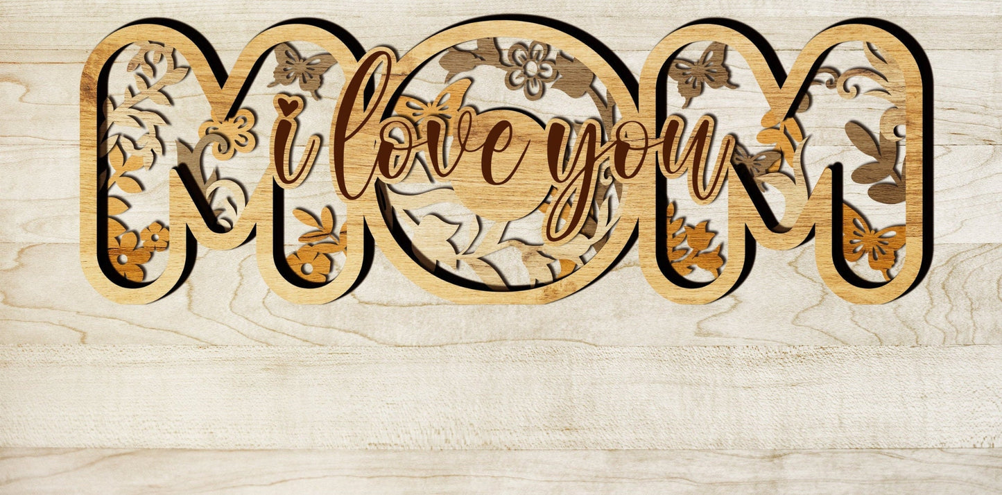Custom 3D Laser Engraved Mother's Day Gift from Daughter Display - Ideal Mother-in-Law Gift for First Mother's Day