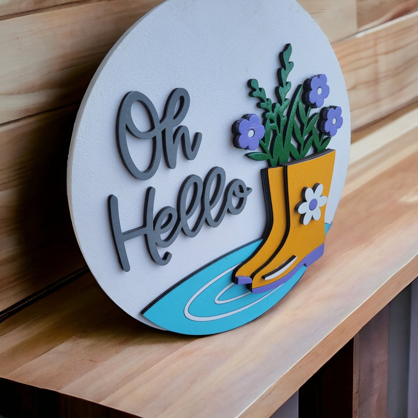 Spring Front Door Decor, Oh Hello Spring Wreath, Spring Wreath, Spring Front Door Hanger, Spring Door Wreath, Welcome Sign Outdoor Decor