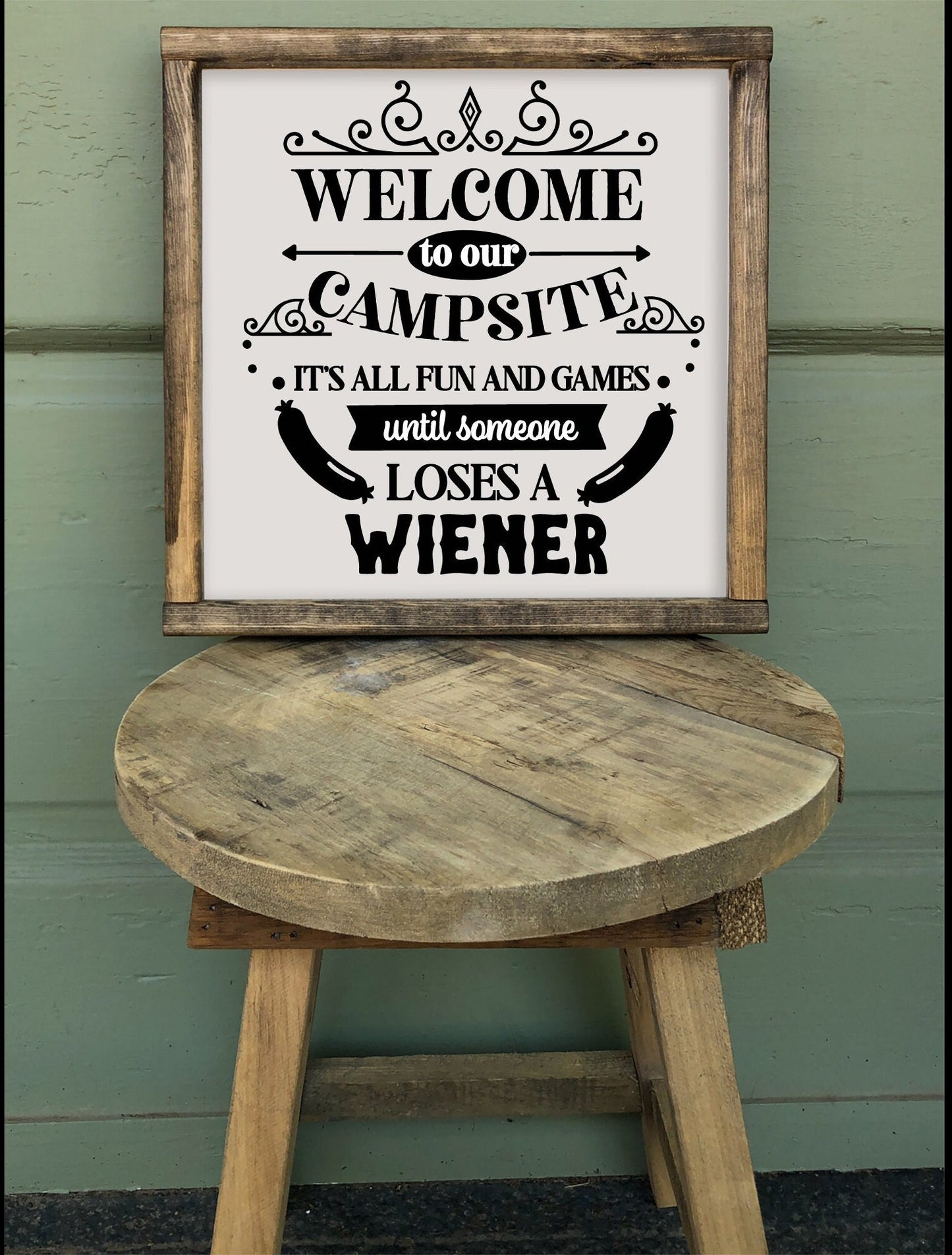 Welcome to Our Campsite Funny Camping Signs, RV Travel Decor, Happy Camper Gifts, Inside Lake House Camper Decor