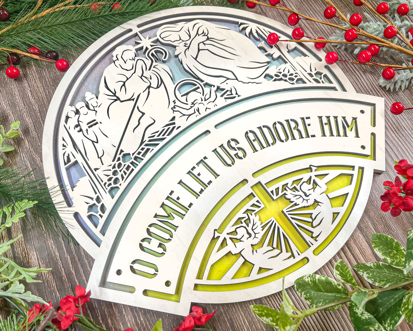 Personalized Christmas Front Door Decor Welcome Sign, Farmhouse Christmas Decor, Merry Christmas Holiday Home Decor, Handmade Gift