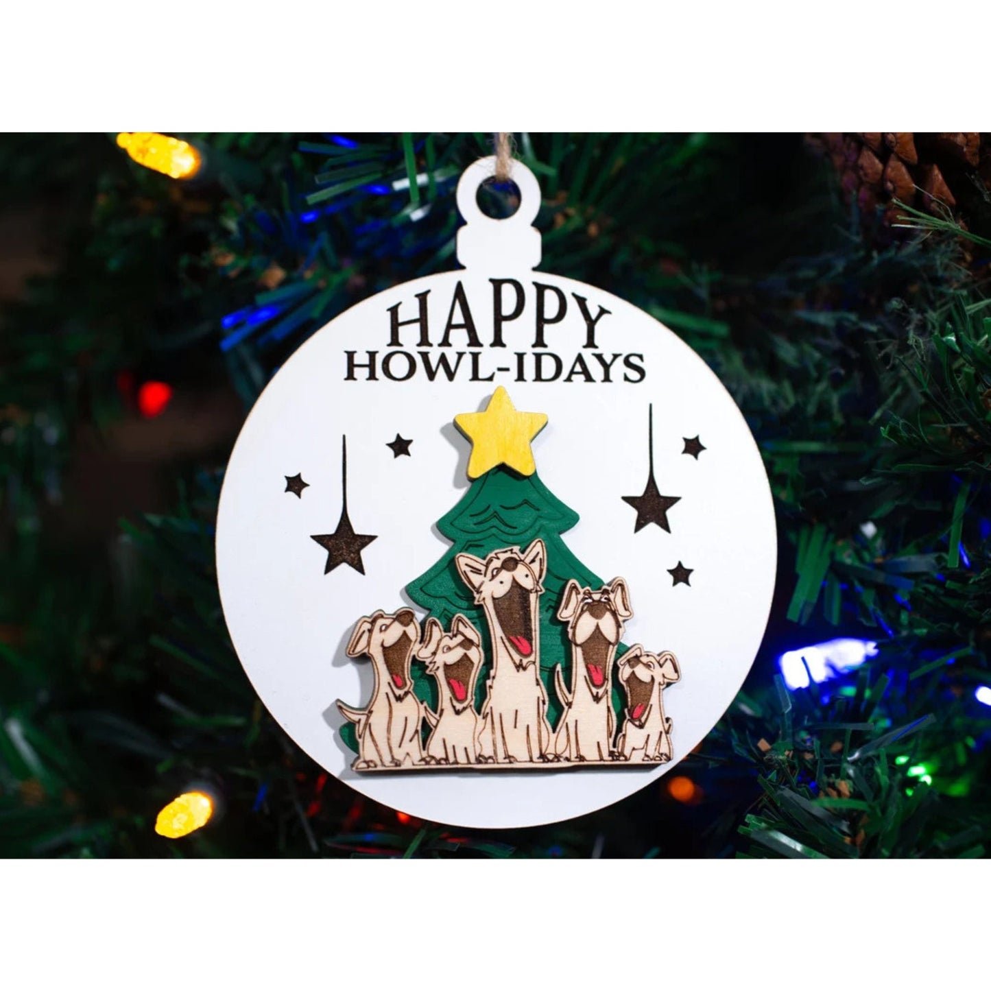 3D Funny Wooden Dog Meme Christmas Ornaments, Handmade Christmas Tree Dog Ornaments, Funny Unique Ornaments