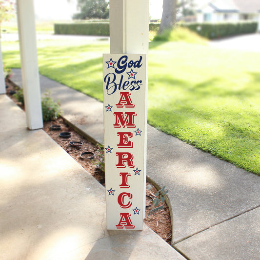 God Bless America Independence Patriotic Front Porch Decor,  Outdoor Holiday Decor, Custom Welcome Sign, Front Door Decor
