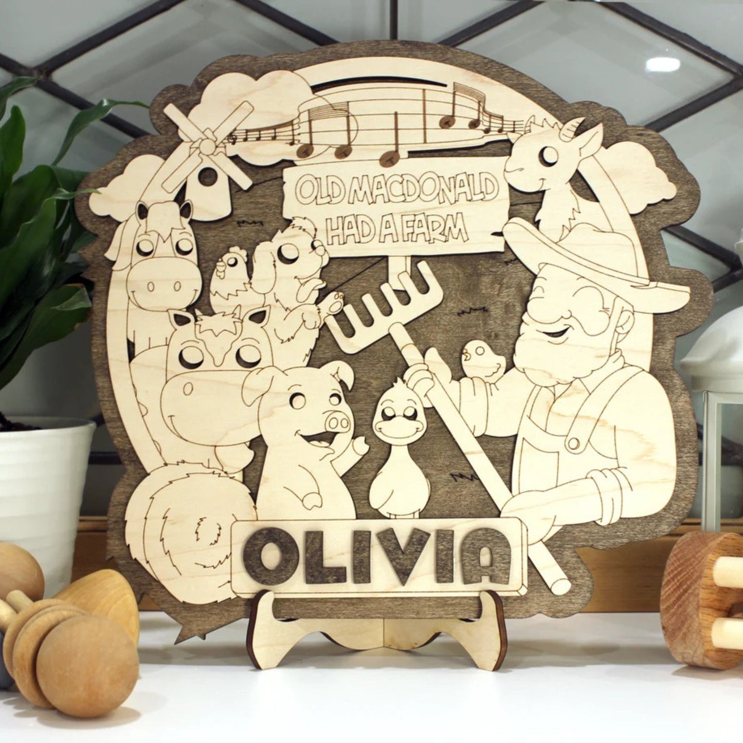 3D Engraved Nursery Name Sign, Custom Baby Name Sign, Nursery Name Sign Boy or Girl, Baby Shower Gift,  Wooden Name Sign Nursery Decor