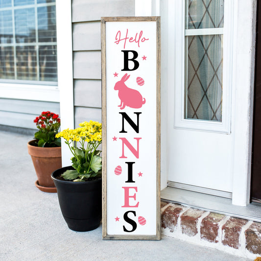 Easter Holiday Decor Handmade Welcome Sign/Porch Leaner,  Farmhouse Easter Decor, Rustic Home Decor Porch Signs,