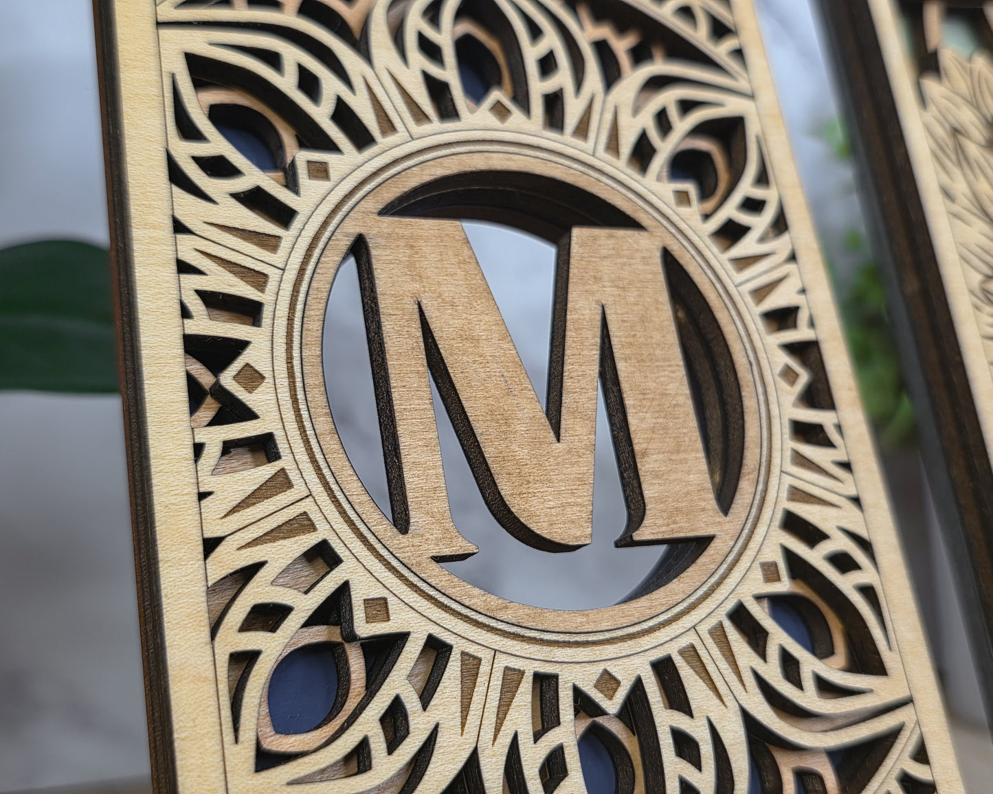 Personalized Laser-Cut Wooden Phone Stand