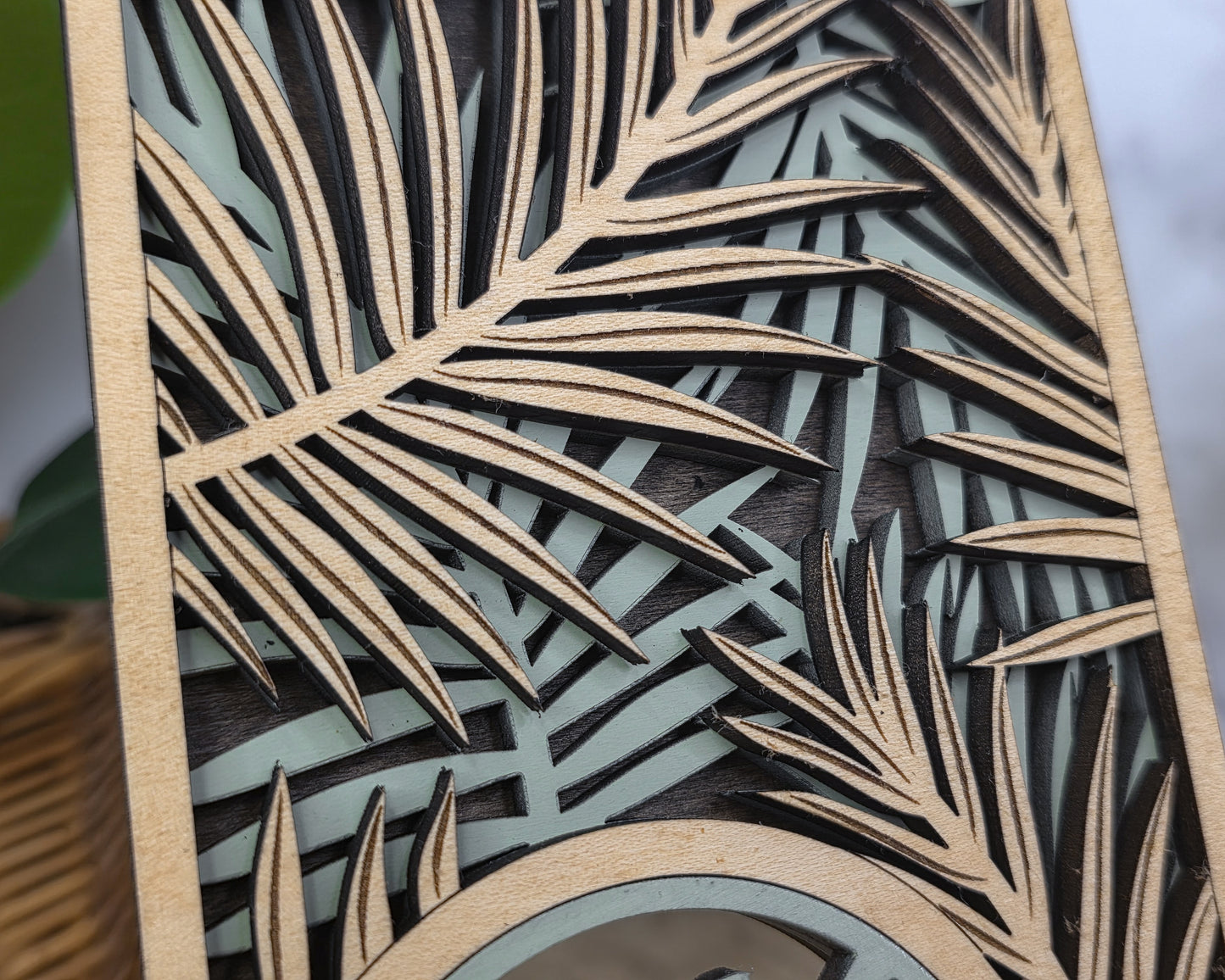 Personalized Laser-Cut Wooden Phone Stand