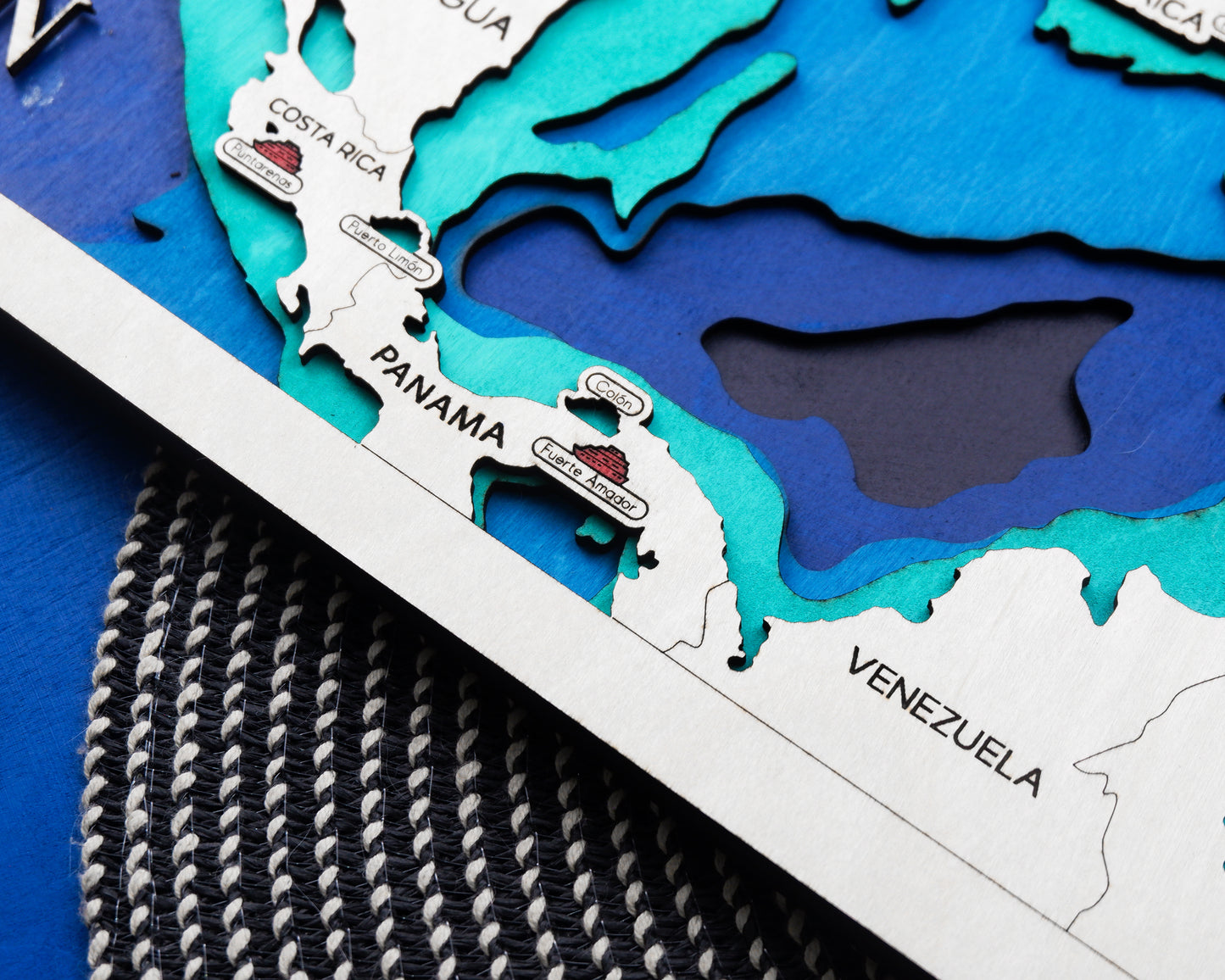 Personalized Western Caribbean Cruise Map – Layered Wood Wall Art