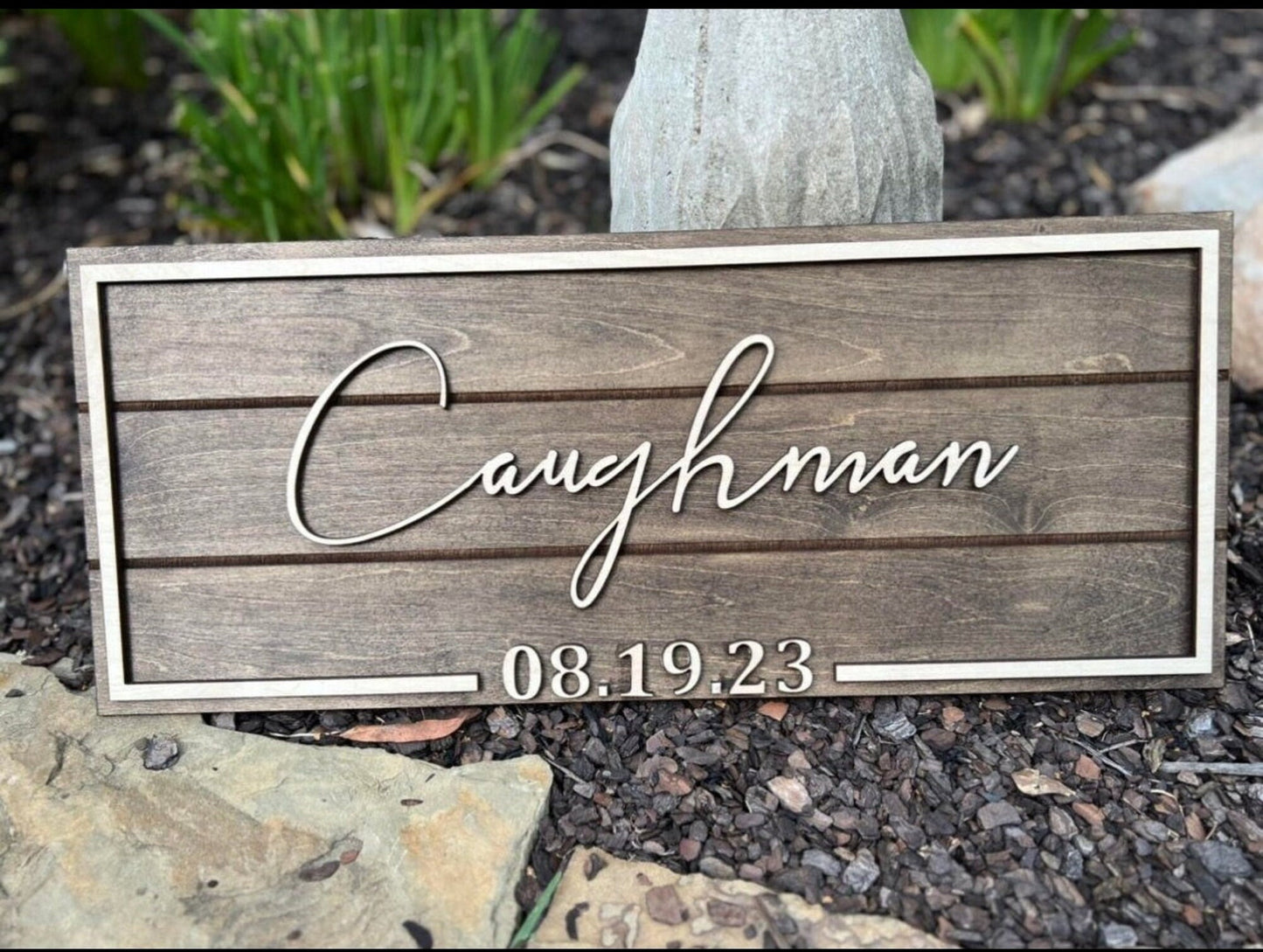 Custom Wood Sign Personalized Wedding Gift, Family Last Name, Pallet Sign Style, Established Sign for Farmhouse Decor Engagement Celebration