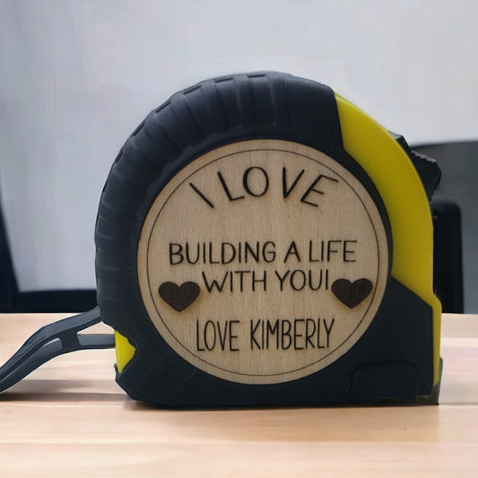 12 FT Tape Measure Personalized Wedding Gift for Him, Valentines Day, Anniversary Gift, Valentines Gift for Boyfriend Christmas Gift Husband