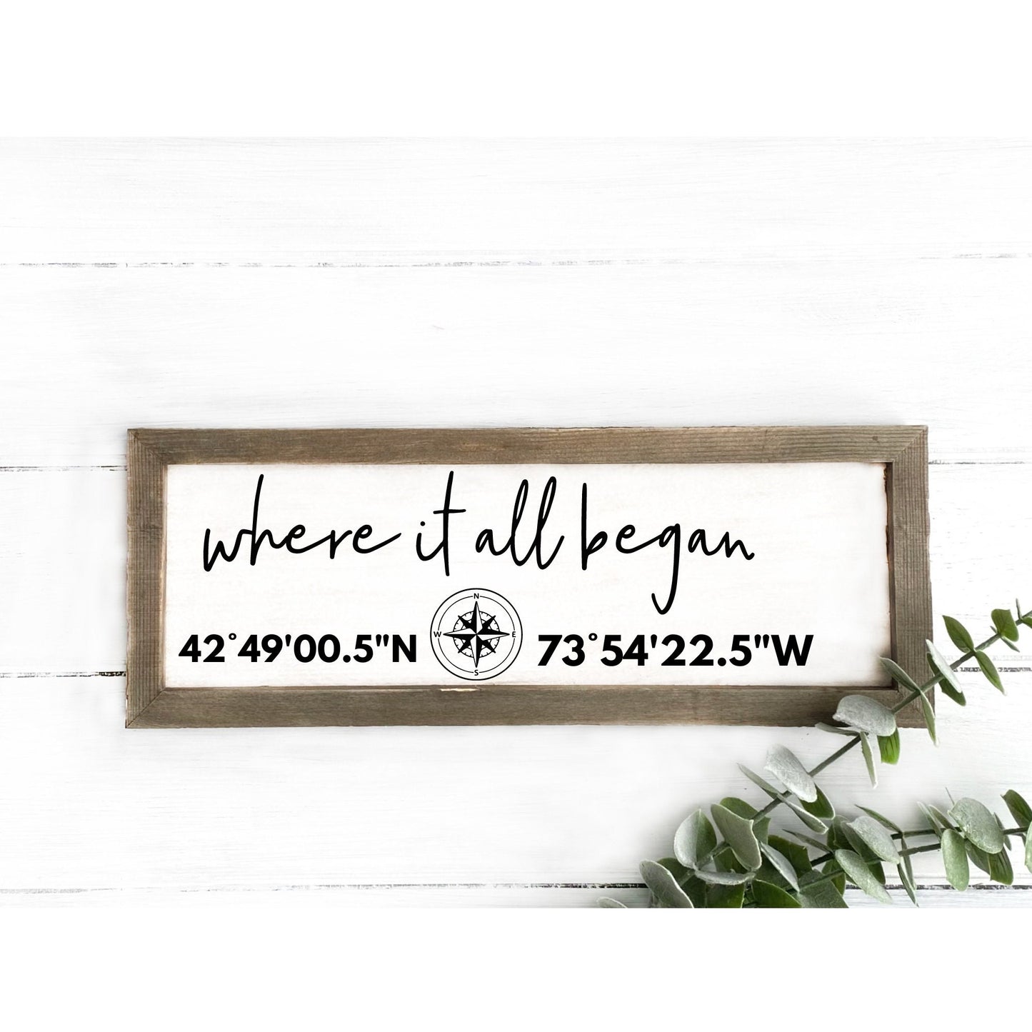 Where It All Began Latitude and Longitude Sign, Coordinates Sign,  GPS Coordinates Sign, Realtor Sign, New Home Gift, Wedding Sign
