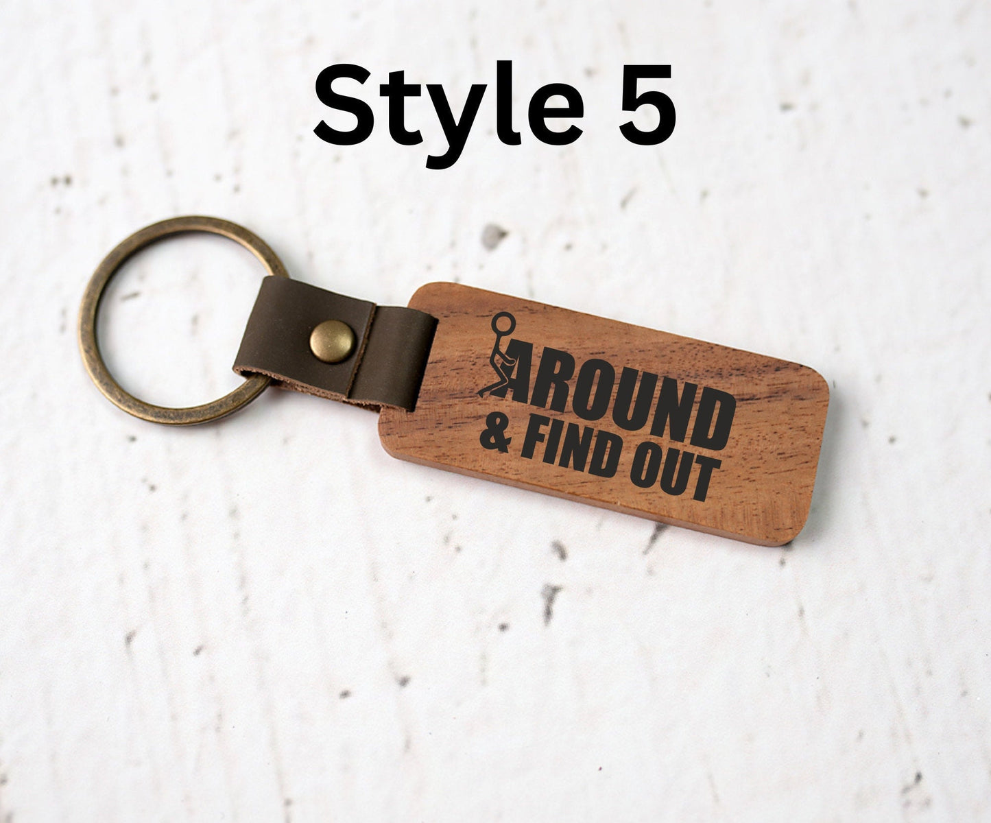 Funny Engraved Wooden Keychains, One Piece Car Keychains, Keychain For Men and Women, Father in Law Gift, Custom Wooden Keychains